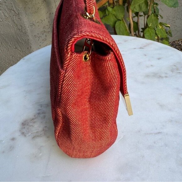 Chanel Vintage Denim Chocolate Bar Quilt Single Flap Shoulder Bag - Picture 11 of 16